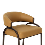 Tatum counter stool footrest crossbar detail showcasing matte black powder coating