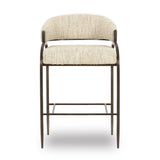 Tatum Taupe Textured Performance Boucle Counter Stool
