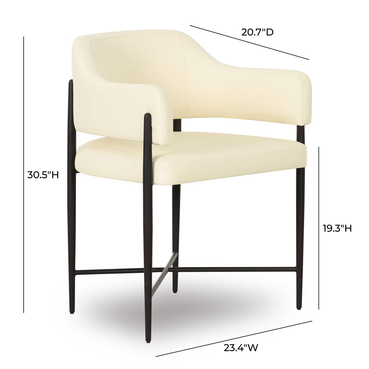Sezanne vegan leather dining chair styled in modern residential dining room