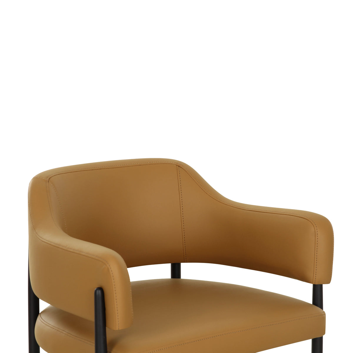 Sezanne chair base leg detail showing integrated floor glide pads