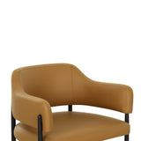 Sezanne chair base leg detail showing integrated floor glide pads