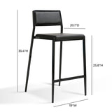 Gale Performance Vegan Leather Stackable Stool - Set of 2