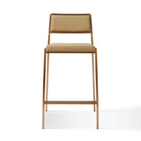 Gale Tan Basketweave Stackable Stool - Set of 2