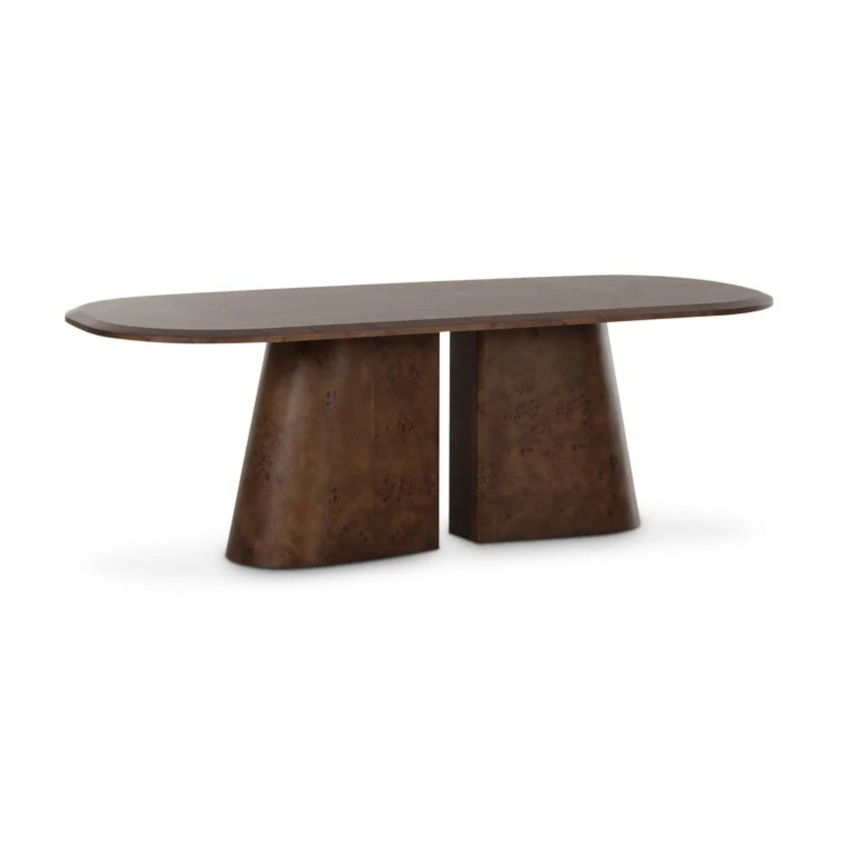 Gladyss 87" Burl Oval Dining Table - View 9