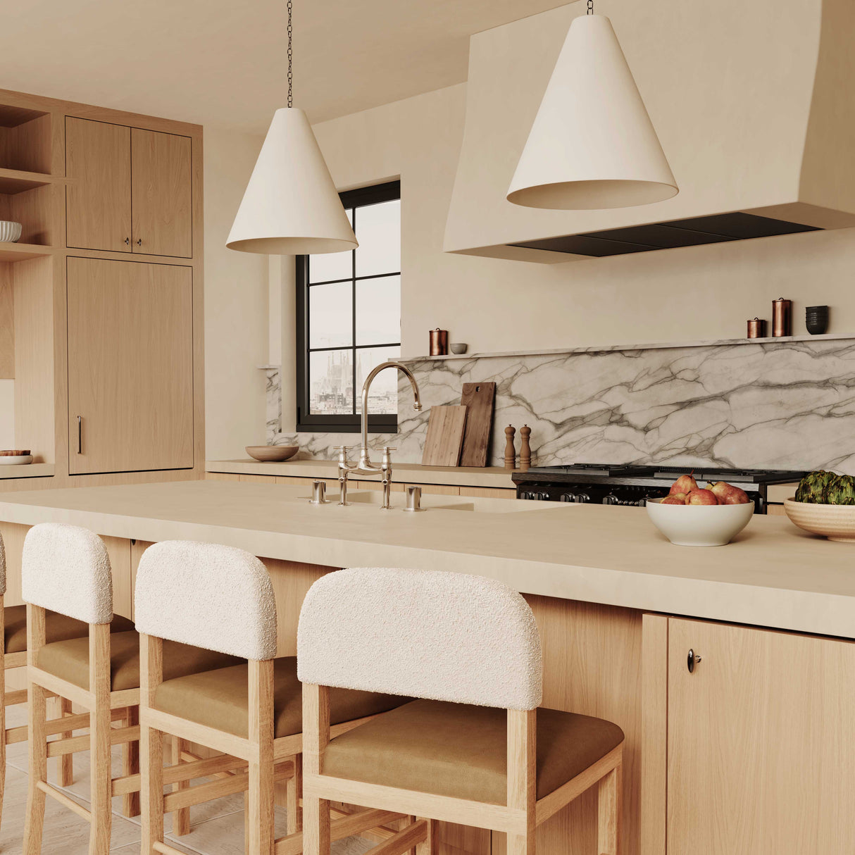 Calla Performance Velvet Counter Stool