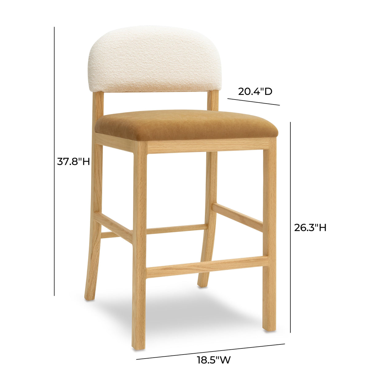 Calla Performance Velvet Counter Stool