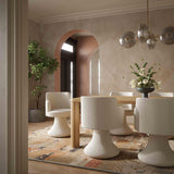 Jeffree Performance Boucle Swivel Dining Chair