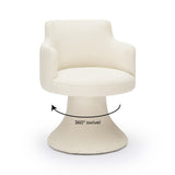 Jeffree Performance Boucle Swivel Dining Chair