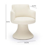 Jeffree Performance Boucle Swivel Dining Chair