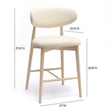 Zinea Performance Textured Velvet Counter Stool