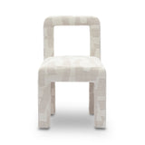 Hazel Cream Patterned Jacquard Dining Chair