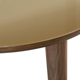 Oani 51" Walnut and Glass Round Dining Table