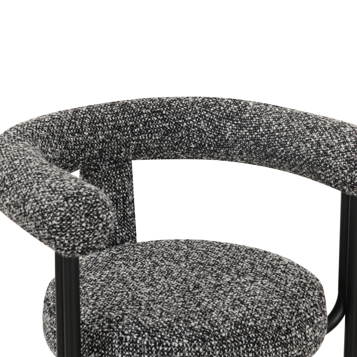 Synn Black Performance Boucle Dining Chair