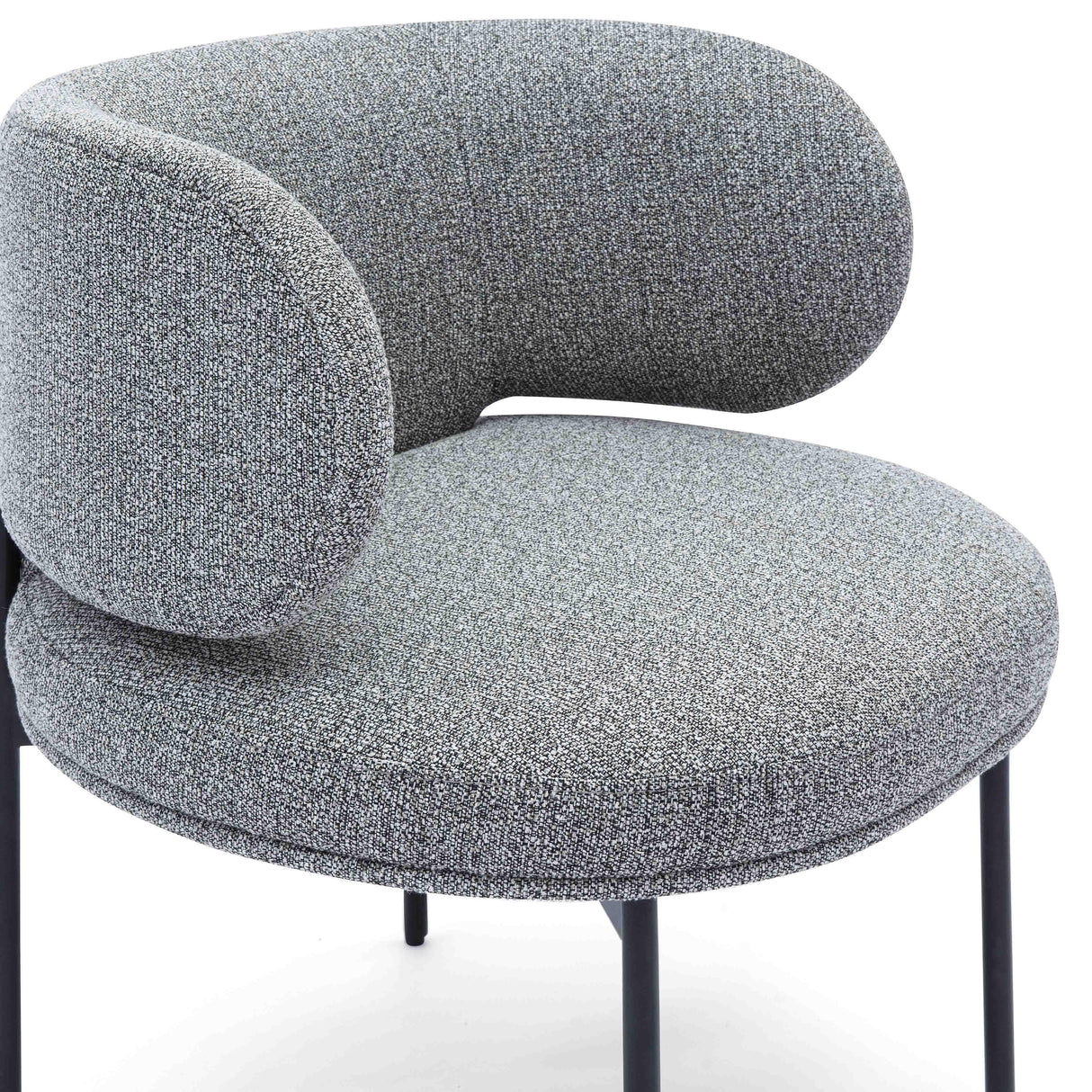 Maureen Speckled Grey Performance Boucle Dining Chair