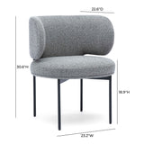Maureen Speckled Grey Performance Boucle Dining Chair