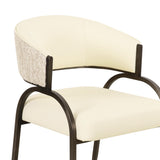 Tatum Vegan Leather 2-Tone Dining Chair