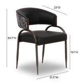 Tatum Vegan Leather 2-Tone Dining Chair