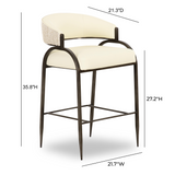 Tatum 2-Tone Performance Vegan Leather Counter Stool - View 6