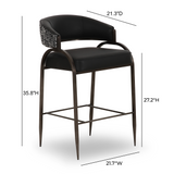Tatum 2-Tone Performance Vegan Leather Counter Stool - View 14