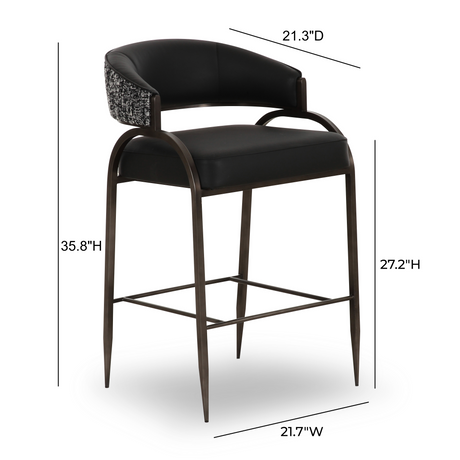 Tatum 2-Tone Performance Vegan Leather Counter Stool - View 14