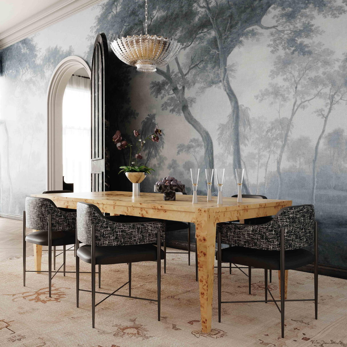 Sezanne Vegan Leather 2-Tone Dining Chair