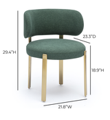 Margaret Green Performance Chenille Dining Chair - View 6