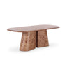 Gladyss 87" Burl Oval Dining Table - View 1