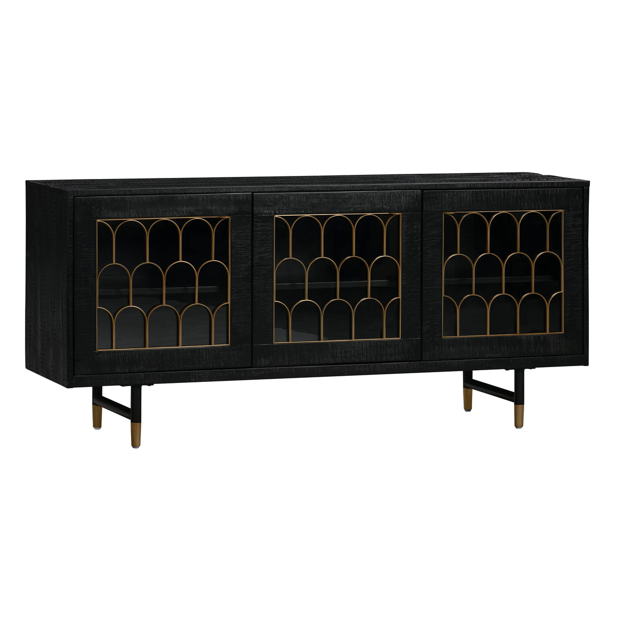 Gatsby 66" Black Acacia Wood Buffet