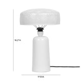Cindy White Metal Table Lamp