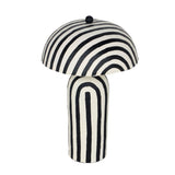 Close-up of domed lampshade and orb finial on Maiori table lamp