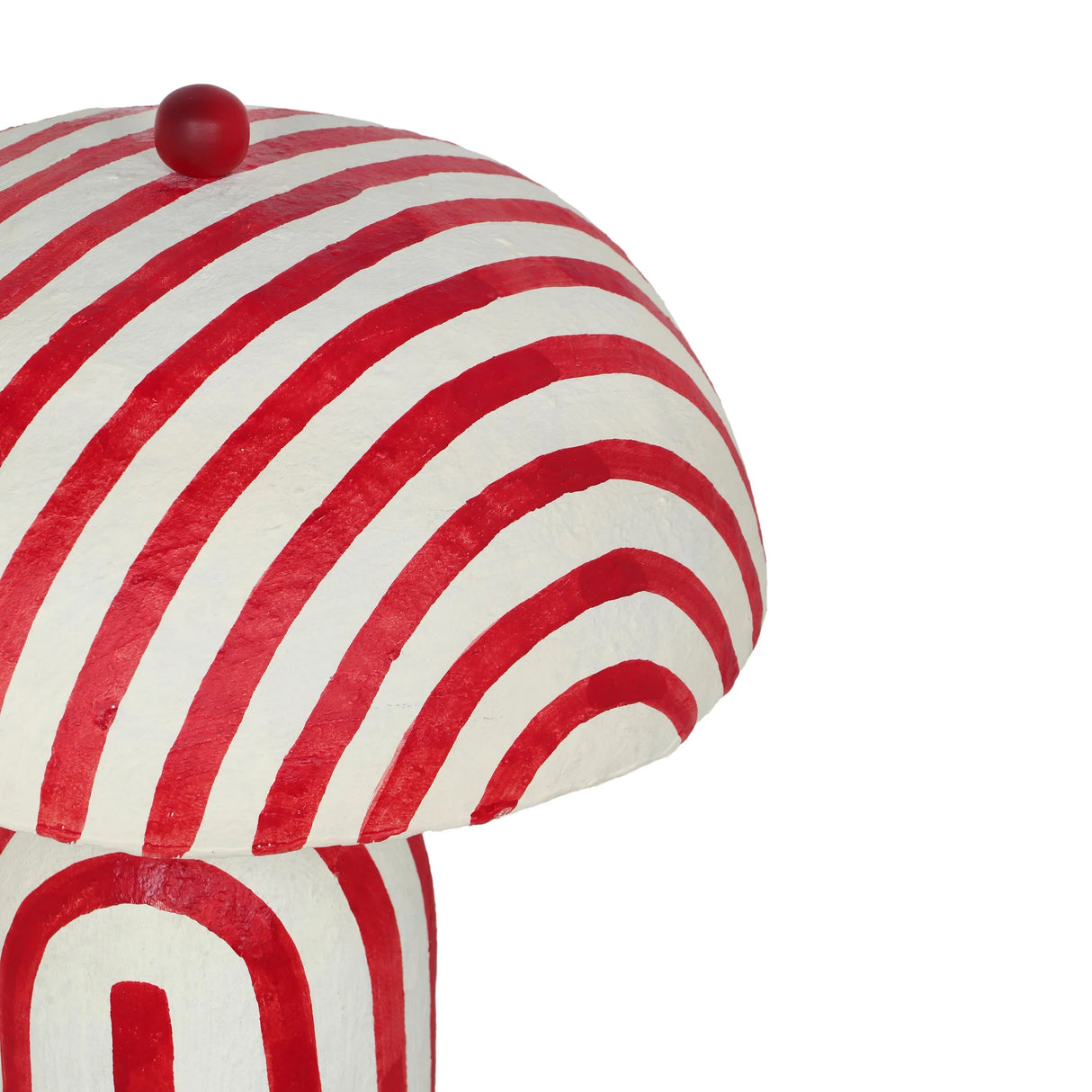 Maiori Black Striped Papier Mache Table Lamp