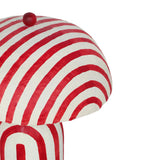 Maiori Black Striped Papier Mache Table Lamp