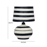 Positano Striped Papier Mache Table Lamp