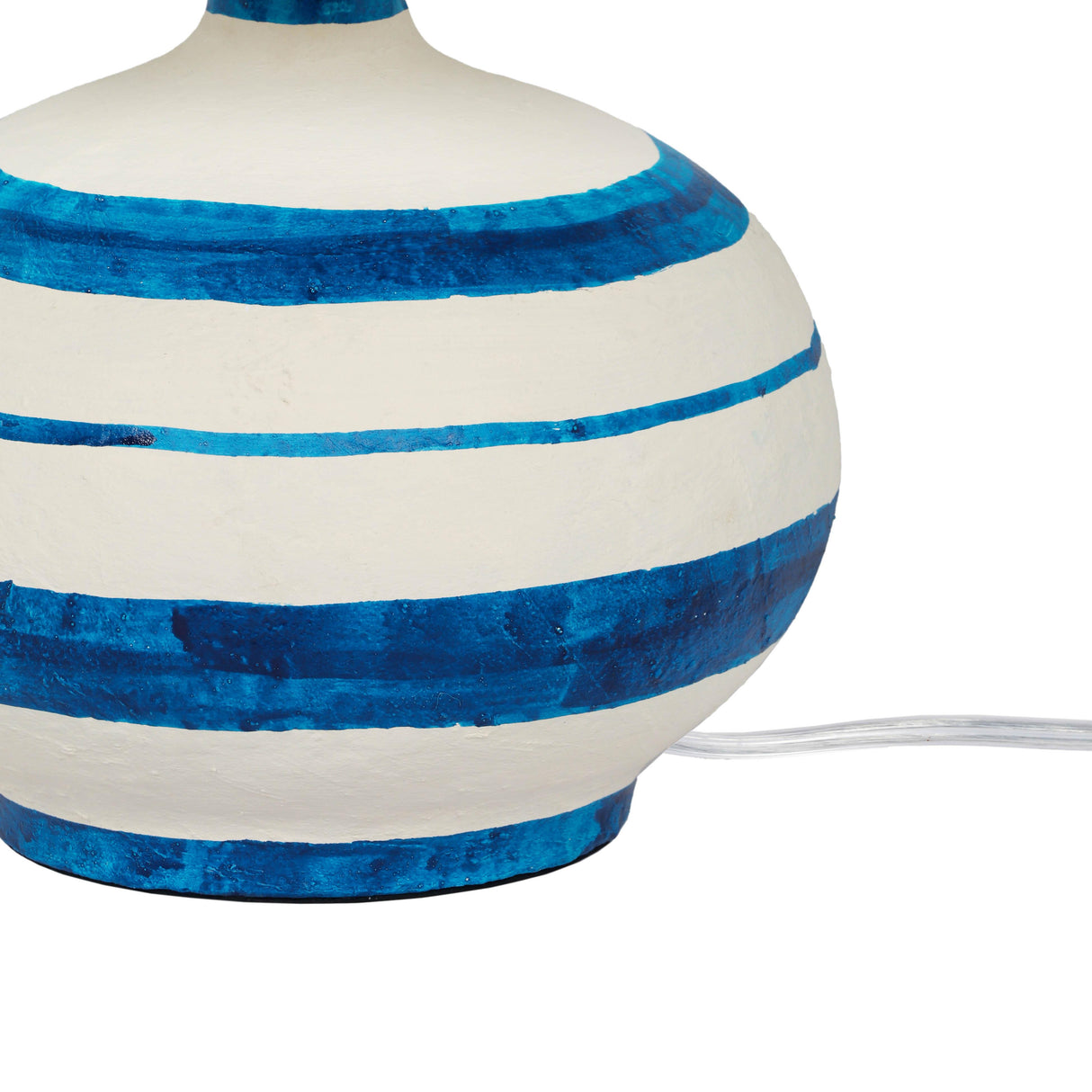 Positano Striped Papier Mache Table Lamp
