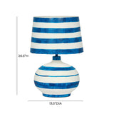 Positano Striped Papier Mache Table Lamp