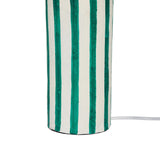 Ravello Green Striped Papier Mache Table Lamp