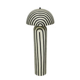 Maiori Black Striped Papier Mache Floor Lamp
