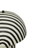 Maiori Black Striped Papier Mache Floor Lamp