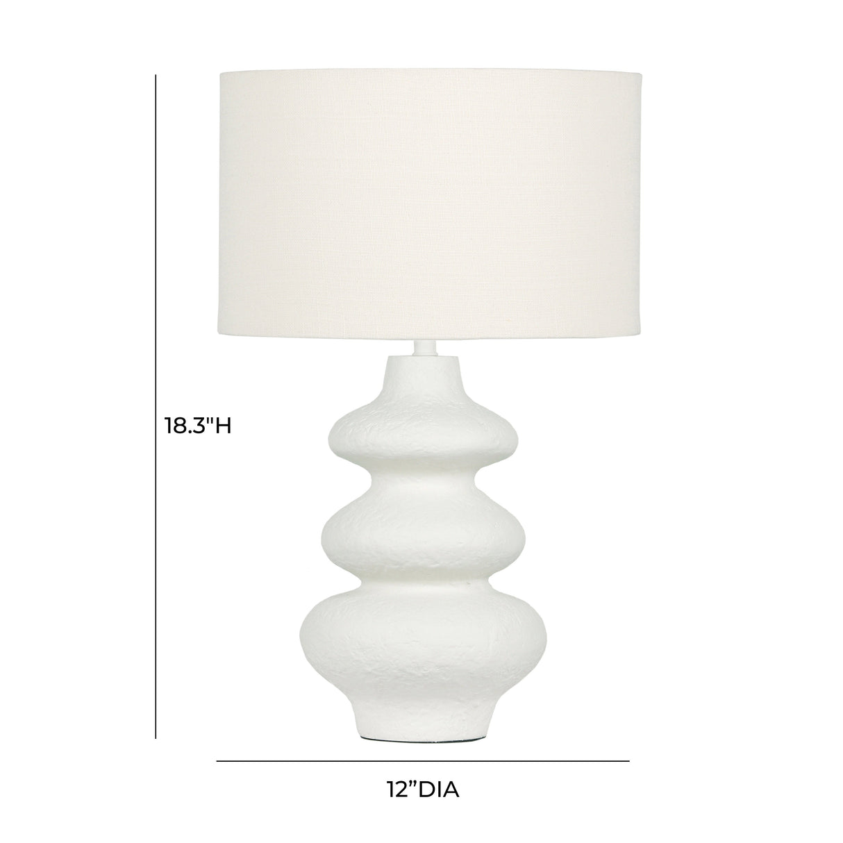 Riviera Cream Textured Table Lamp