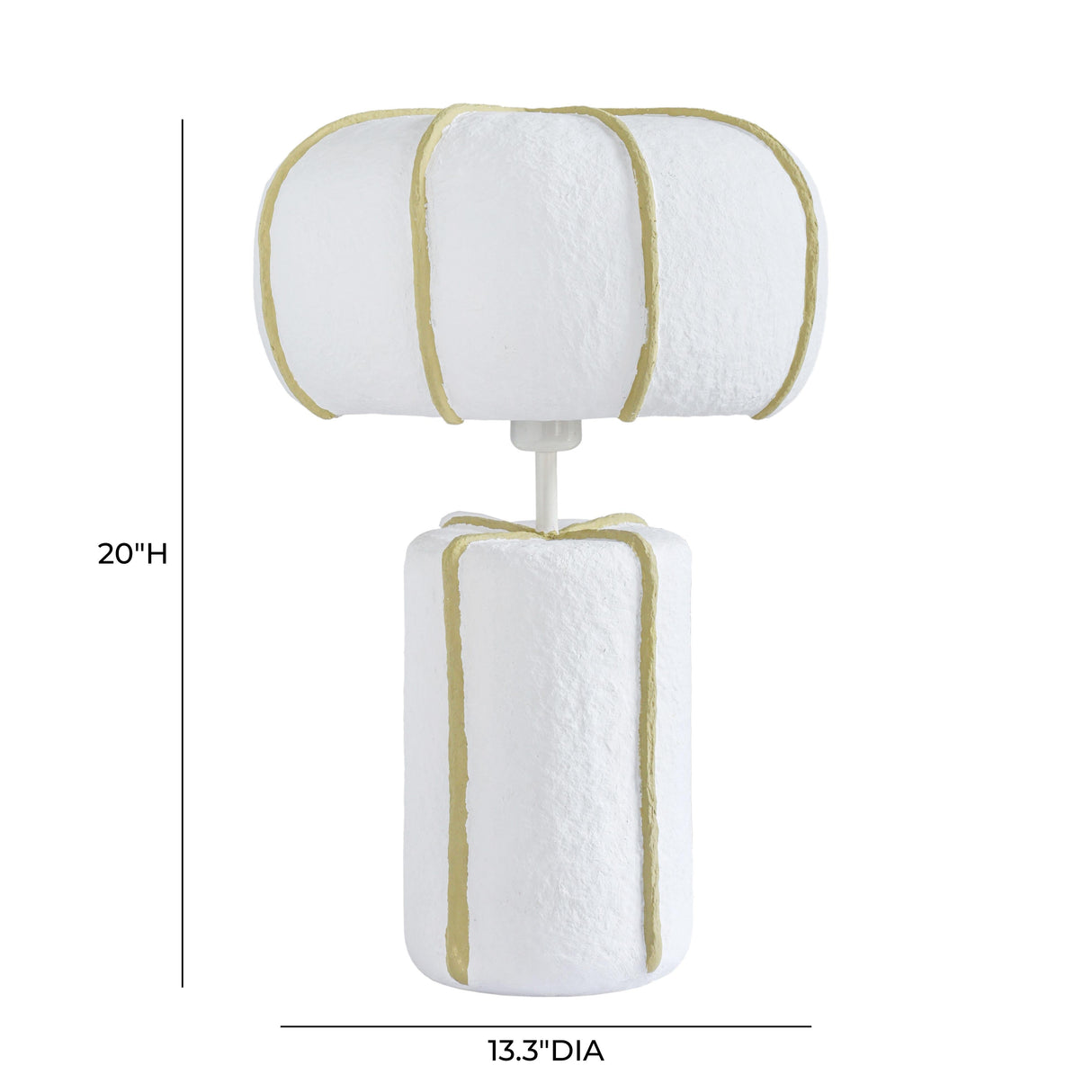 Looma Cotton Mache Table Lamp