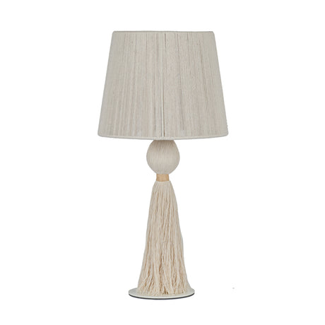 Samba White Cotton Table Lamp - View 1