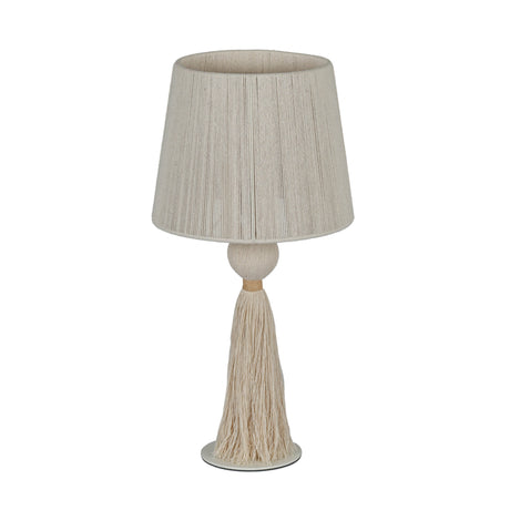 Samba White Cotton Table Lamp - View 3
