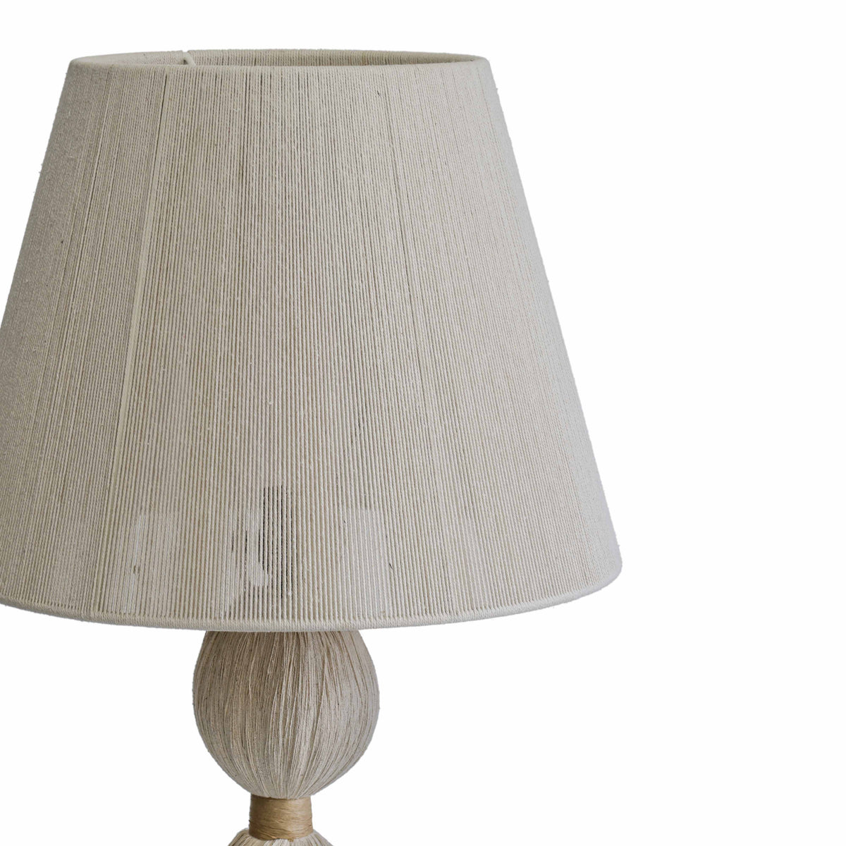 Samba White Cotton Table Lamp - View 5