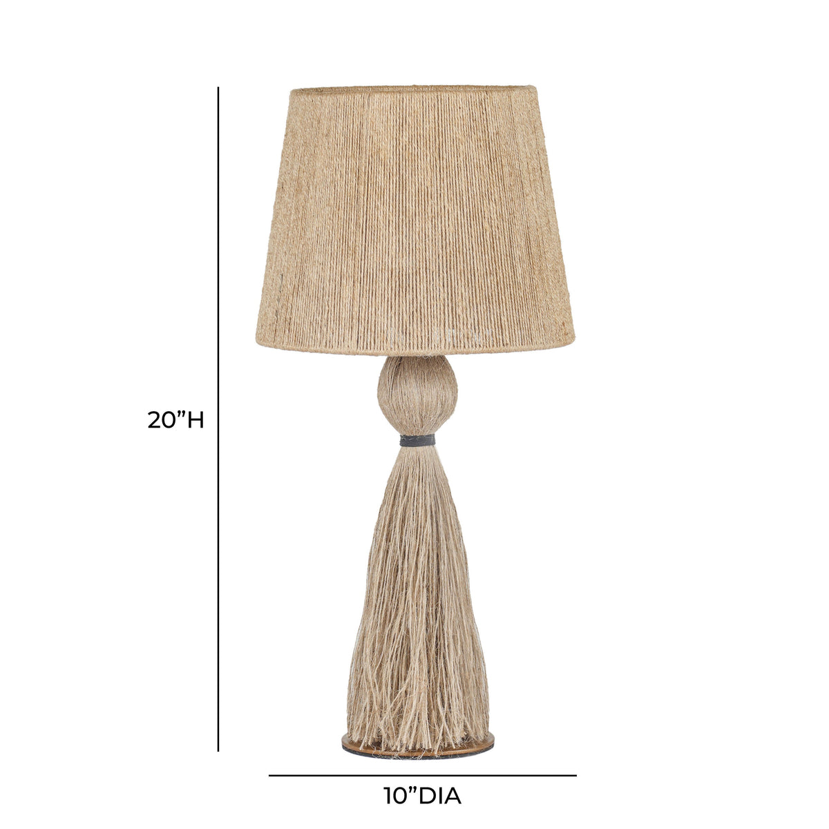 Samba Natural Jute Table Lamp - View 6