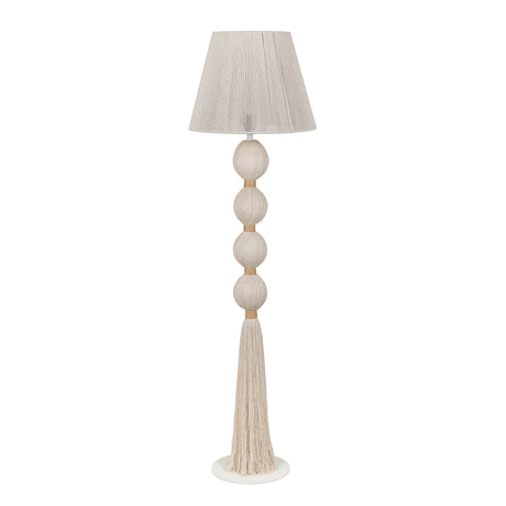 Samba White Cotton Floor Lamp - View 1
