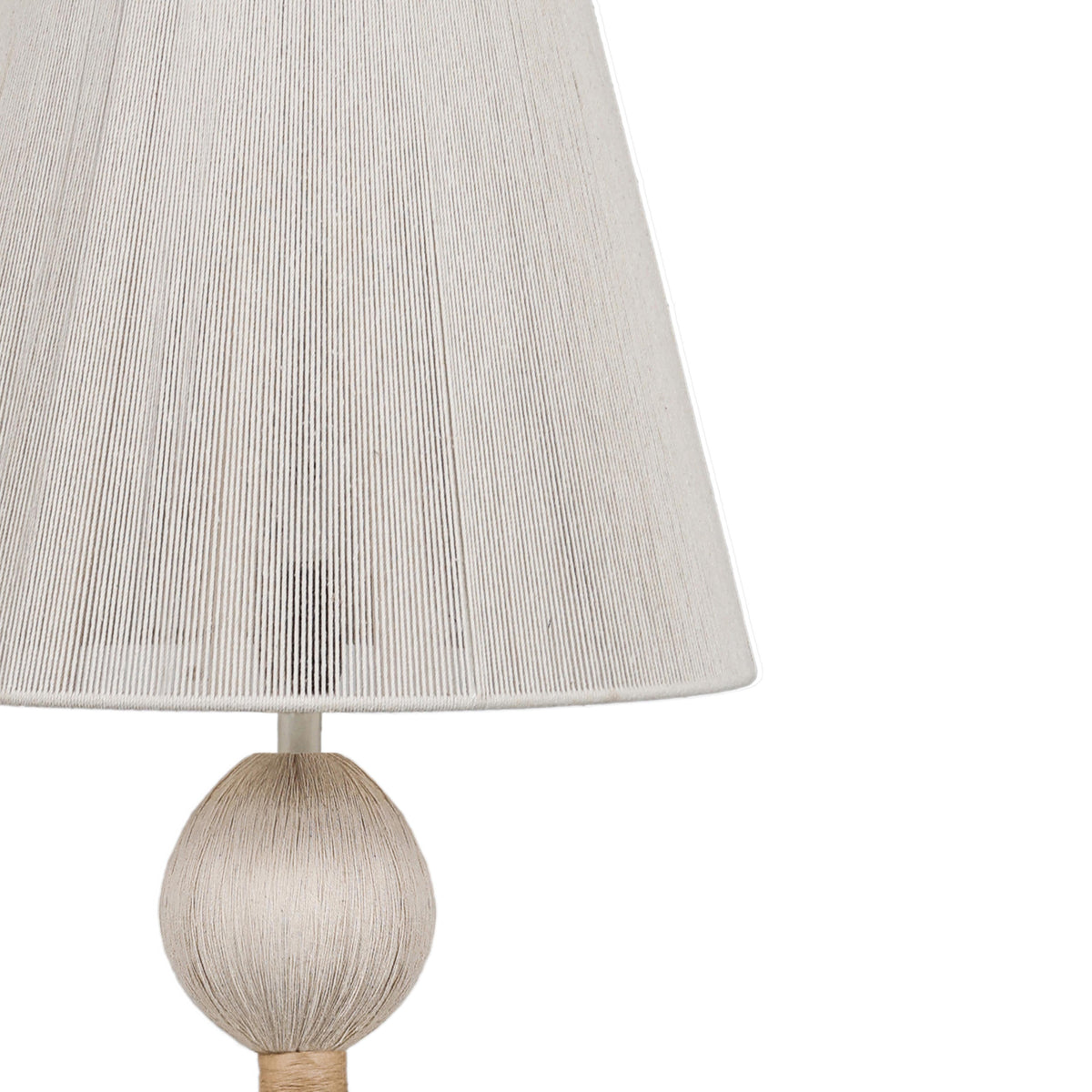 Samba White Cotton Floor Lamp - View 4