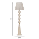 Samba White Cotton Floor Lamp - View 6