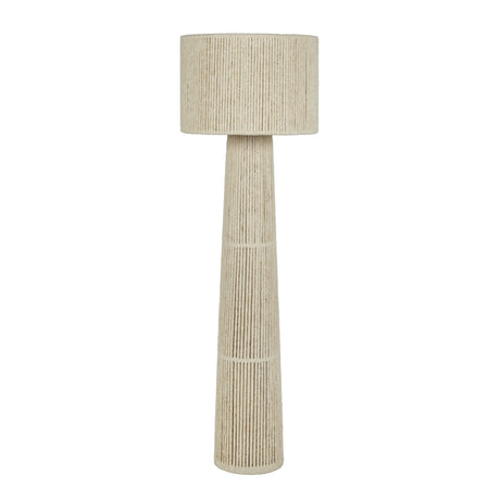 Tapered Natural Chenille Fiber Floor Lamp - View 1