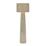 Tapered Natural Chenille Fiber Floor Lamp - View 3