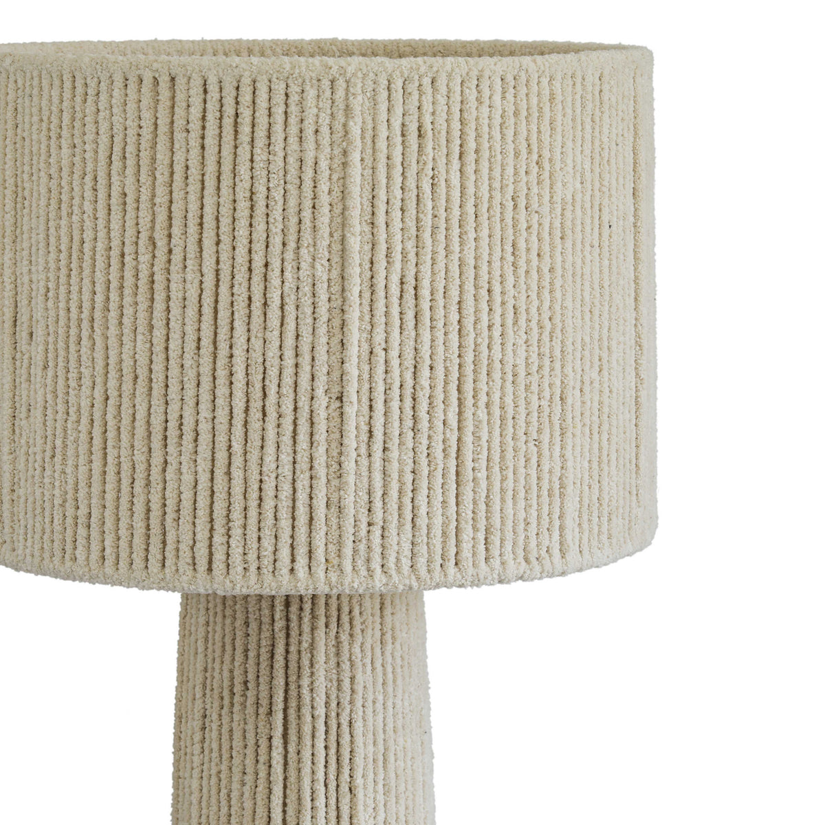 Tapered Natural Chenille Fiber Floor Lamp - View 4